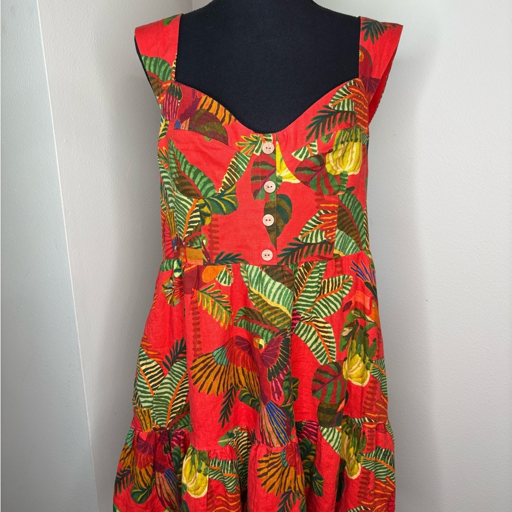 FARM Rio Red Tropical Mini Dress